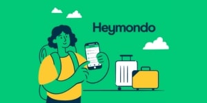 Logo illustrato della compagnia assicurazioni viaggio Heymondo