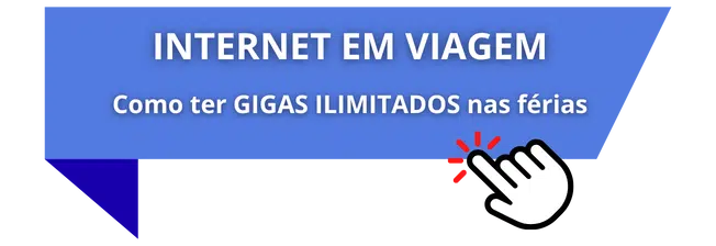 Banner azul claro com o convite para ler o guia sobre internet em viagem para ter gigas ilimitados nas férias.